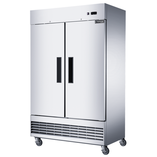 D47ER Compact 2-Door Commercial Refrigerator in Stainless Steel