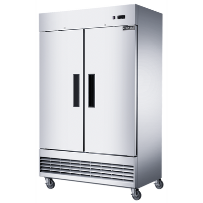 D47ER Compact 2-Door Commercial Refrigerator in Stainless Steel