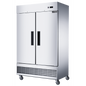 D47EF Compact 2-Door Commercial Freezer in Stainless Steel