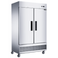D47ER Compact 2-Door Commercial Refrigerator in Stainless Steel