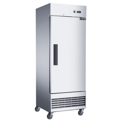 D28F Single Door Commercial Freezer in Stainless Steel