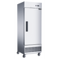 D28F Single Door Commercial Freezer in Stainless Steel