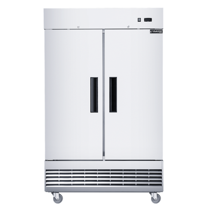 D47EF Compact 2-Door Commercial Freezer in Stainless Steel