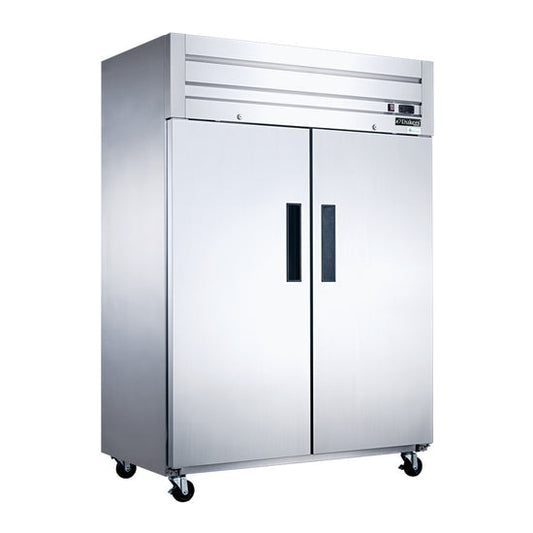 D55AR Commercial 2-Door Top Mount Refrigerator in Stainless Steel