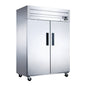 D55AR Commercial 2-Door Top Mount Refrigerator in Stainless Steel