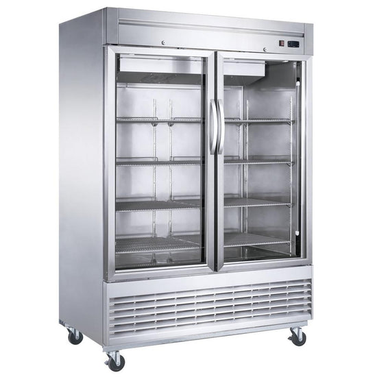 D55R-GS2 Bottom Mount Glass 2-Door Commercial Reach-in Refrigerator