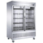 D55R-GS2 Bottom Mount Glass 2-Door Commercial Reach-in Refrigerator