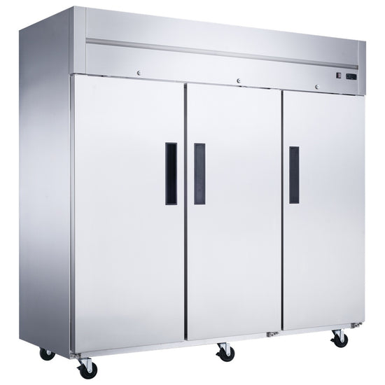 D83AR Commercial 3-Door Top Mount Refrigerator in Stainless Steel