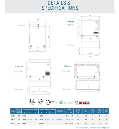 DHBC36 - 36" Bottle Cooler