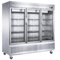 D83R-GS3 Bottom Mount Glass 3-Door Commercial Reach-in Refrigerator